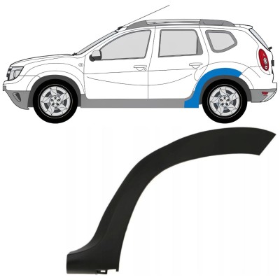 Moldura lateral do guarda-lamas traseiro para Dacia Duster 2010-2017 / Esquerdo 16020