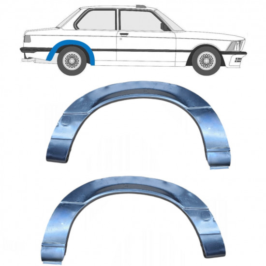 Painel de reparação do guarda-lamas traseiro para BMW 3 E21 1975-1984 / Esquerda+Direita / Conjunto 6411