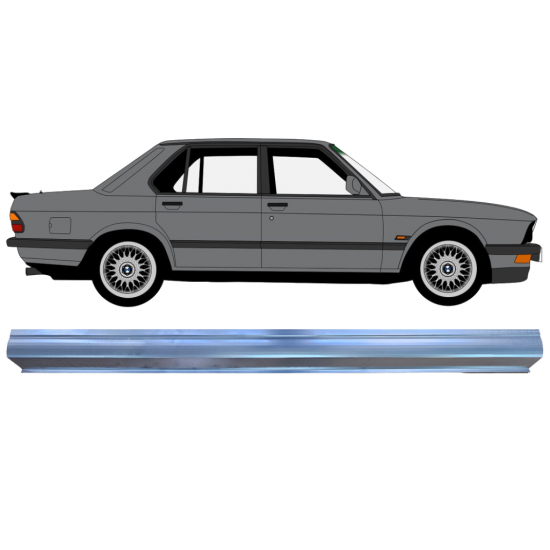 Painel de reparação da soleira para BMW 5 E28 1981-1987 / Esquerda = Direita (simétrico) 7626