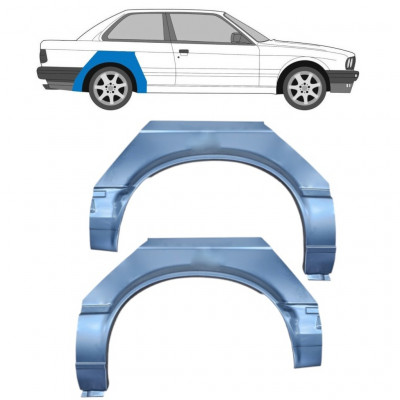 Painel de reparação do guarda-lamas traseiro para BMW 3 E30 1982-1987 / Esquerda+Direita / Conjunto 9844