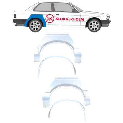 Painel de reparação interna e externa do guarda-lamas traseiro para BMW 3 E30 1987-1994 / Conjunto 10853