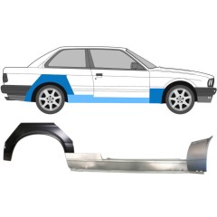 Painel de reparação da soleira com guarda-lamas dianteiro e traseiro para BMW 3 E30 1982-1987 / Direito / Conjunto 11508
