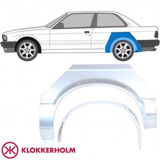 Painel de reparação interna e externa do guarda-lamas traseiro para BMW 3 E30 1982-1987 / Esquerdo / Conjunto 10849