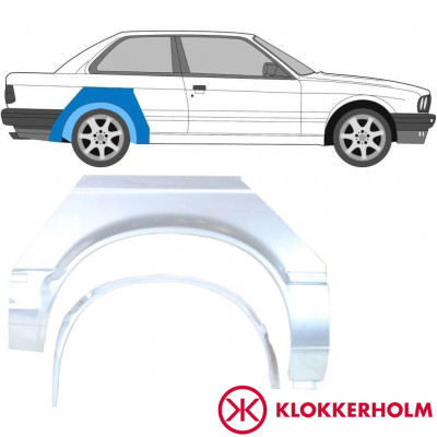 Painel de reparação interna e externa do guarda-lamas traseiro para BMW 3 E30 1982-1987 / Direito / Conjunto 10848