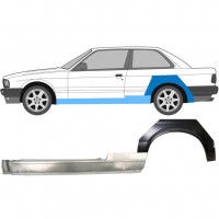 Painel de reparação da soleira com guarda-lamas traseiro para BMW 3 E30 1982-1987 / Esquerdo 11235