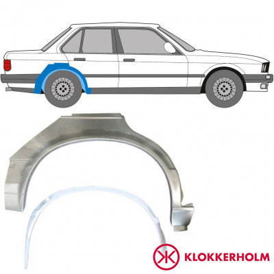 Painel de reparação interna e externa do guarda-lamas traseiro para BMW 3 E30 1982-1987 / Direito / Conjunto 10857