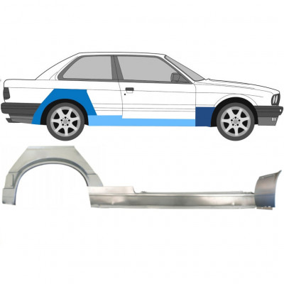 Painel de reparação da soleira com guarda-lamas dianteiro e traseiro para BMW 3 E30 1987-1994 / Direito 11511