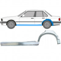 Painel de reparação da soleira com guarda-lamas traseiro para BMW 3 E30 1987-1994 / Esquerdo / Conjunto 11241