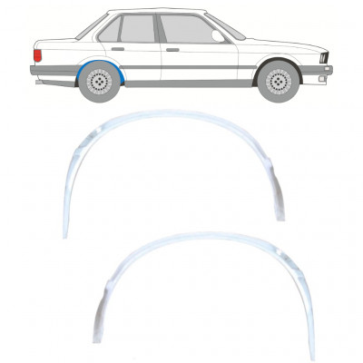 Painel de reparação interna do arco da roda traseira para BMW 3 E30 1982- / Esquerda+Direita / Conjunto 10847