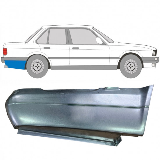 Painel de reparação do guarda-lamas traseiro para BMW 3 E30 1982-1987 / Direito 6388