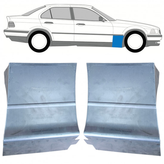 Painel de reparação do guarda-lamas dianteiro para BMW E36 3 1990-2000 / Esquerda+Direita / Conjunto 9851