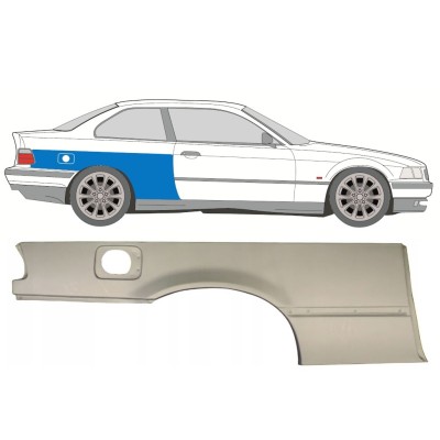 Painel de reparação do guarda-lamas traseiro para BMW 3 E36 1990-2000 / Direito / COUPE 16383