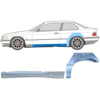 Soleira completa com reparação de guarda-lamas traseiro para BMW 3 E36 1990-2000 / Esquerdo / COUPE / Conjunto 17024