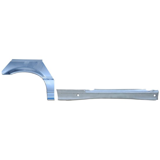 Soleira completa com reparação de guarda-lamas traseiro para BMW 3 E36 1990-2000 / Direito / COUPE / Conjunto 17023