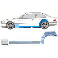 Soleira completa com reparação de guarda-lamas dianteiro para BMW 3 E36 1990-2000 / Esquerdo / COUPE / Conjunto 17026