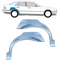 Painel de reparação do guarda-lamas traseiro para BMW 3 E36 1990-2000  / Esquerda+Direita / SEDAN / Conjunto 6393