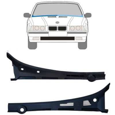 Painel de reparação abaixo do pára-brisa para BMW 3 E36 1990-2000 / Esquerda+Direita / COMBI / SEDAN / COMPACT / Conjunto 16900