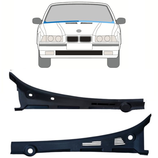 Painel de reparação abaixo do pára-brisa para BMW 3 E36 1990-2000 / Esquerda+Direita / COMBI / SEDAN / COMPACT / Conjunto 16900