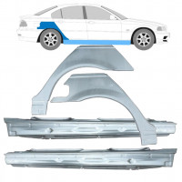 Painel de reparação da soleira com guarda-lamas traseiro para BMW E46 3 1998-2005 / Conjunto 11260