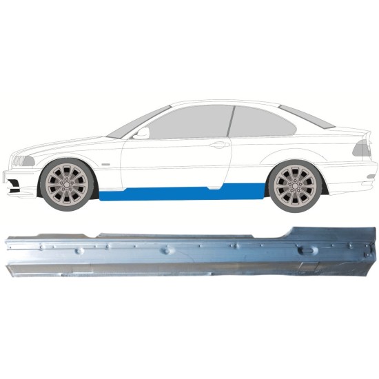 Soleira completa para BMW 3 E46 1998-2006 / Esquerdo / COUPE 16813