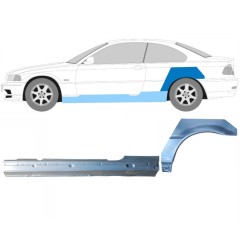 Soleira completa com reparação de guarda-lamas traseiro para BMW 3 E46 1998-2006 / Esquerdo / COUPE / Conjunto 17060