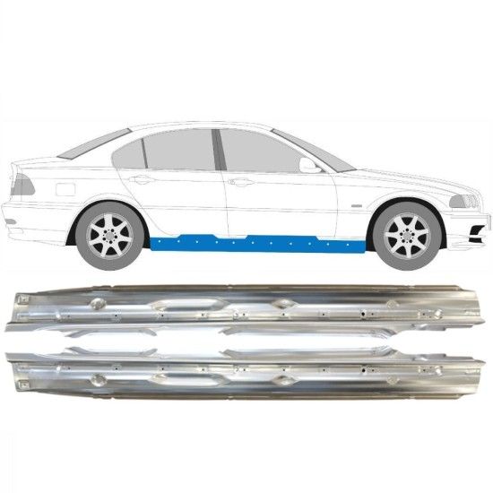 Soleira completa para BMW 3 E46 1998-2006 / Esquerda+Direita / Conjunto 14997