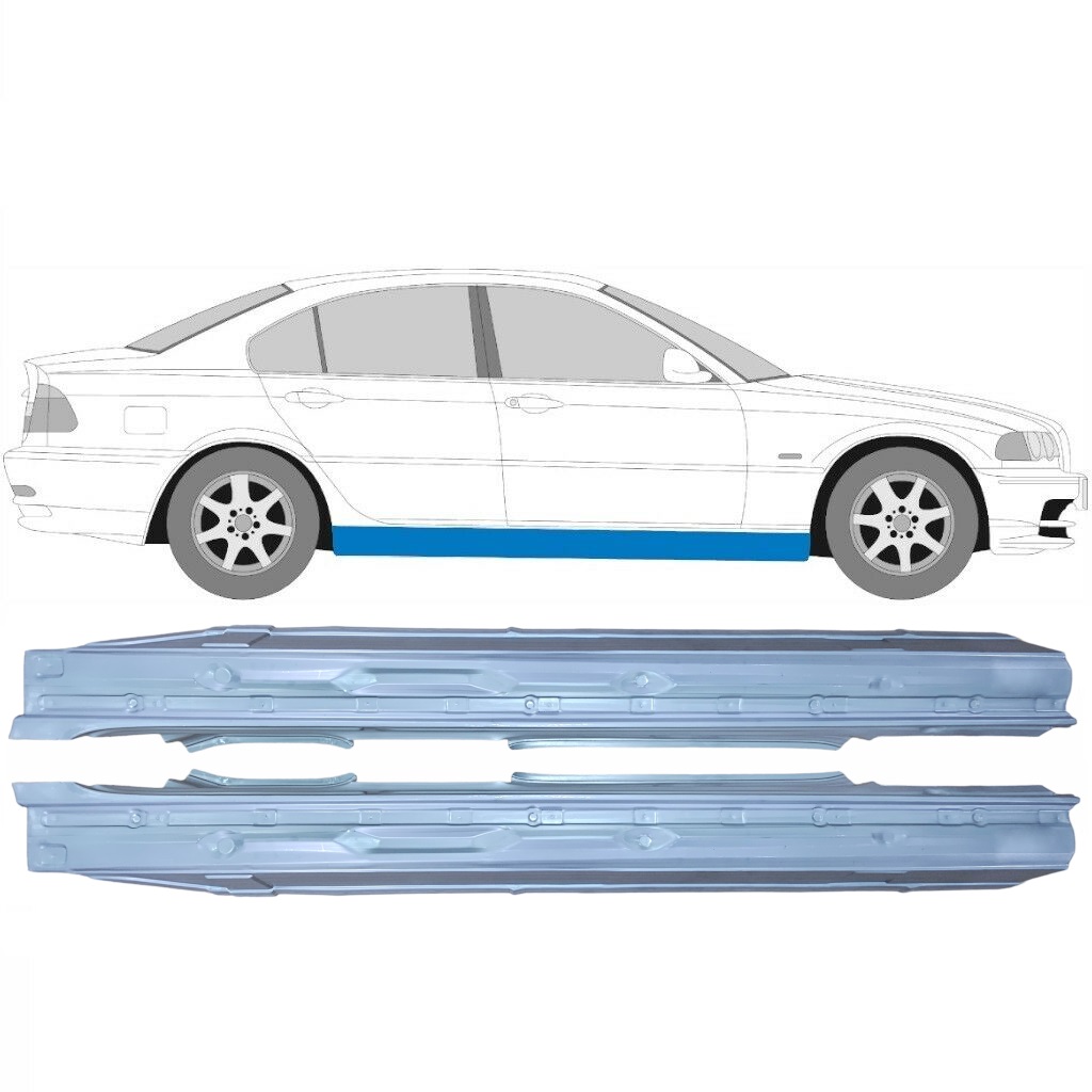 Soleira Completa Para Bmw E46 3 1998-2005 / Esquerda+Direita / Combi / Sedan / Conjunto 6195