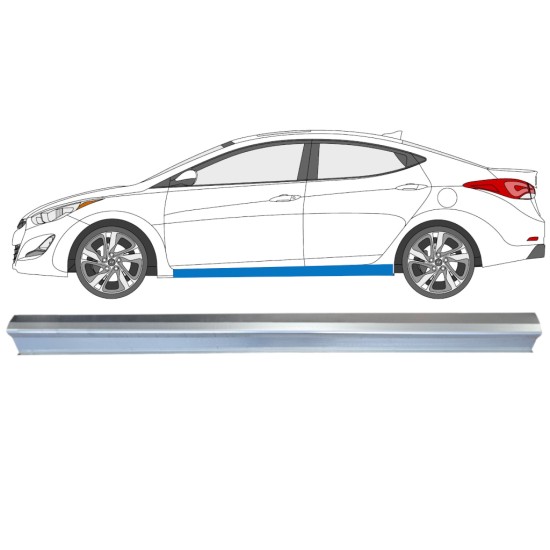 Painel de reparação da soleira para Hyundai Elantra 2010-2015 / Esquerdo 14935 Painel de reparação da soleira para Hyundai Elantra 2010-2015 / Esquerdo 14935