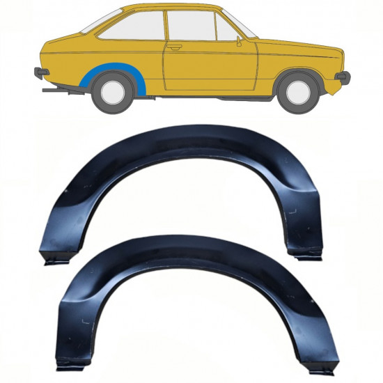 Painel de reparação do guarda-lamas traseiro para Ford Escort 1974-1980 / Esquerda+Direita / Conjunto 10732