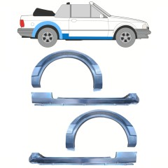 Painel de reparação da soleira com guarda-lamas traseiro para Ford Escort 1986-1990 / CABRIO / Conjunto 12588