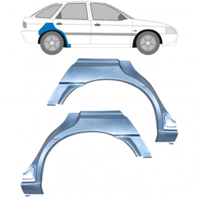 Painel de reparação do guarda-lamas traseiro para Ford Escort 1995-2000 / Esquerda+Direita / Conjunto 9776