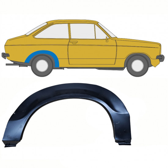 Painel de reparação do guarda-lamas traseiro para Ford Escort 1974-1980 / Direito 10730