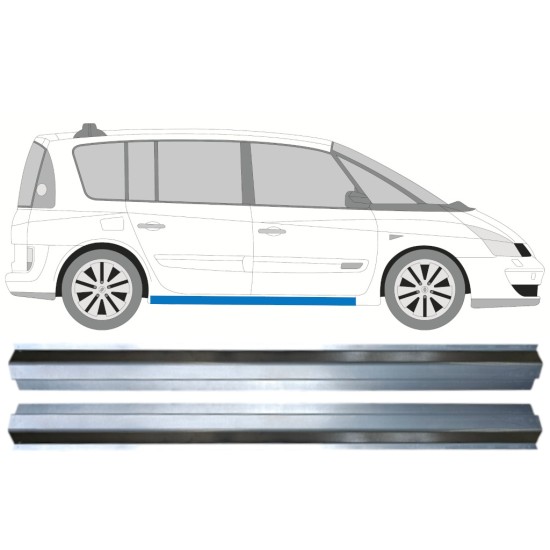 Painel de reparação da parte inferior da soleira para Renault Espace 2002-2015 / Esquerda+Direita / Conjunto 14987 Painel de reparação da parte inferior da soleira para Renault Espace 2002-2015 / Esquerda+Direita / Conjunto 14987