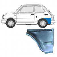 Painel de reparação da parte inferior do guarda-lamas traseiro para Fiat 126p 1985-1994 / Esquerdo 7582