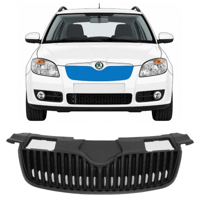 Grelha preta para Skoda Fabia II 2007-2010 7524