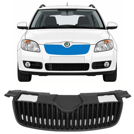 Grelha preta para Skoda Fabia II 2007-2010 7524