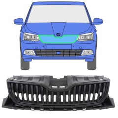 Grelha preta para Skoda Fabia 2014-2018 / Conjunto 7544