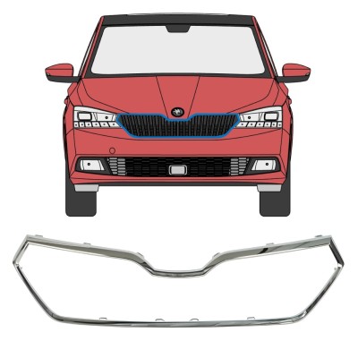 Moldura da grelha frontal para Skoda Fabia 2018-2021 16215