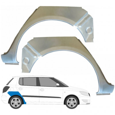 Painel de reparação do guarda-lamas traseiro para Skoda Fabia 2007-2015 / Esquerda+Direita / Conjunto 9478