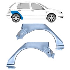 Painel de reparação do guarda-lamas traseiro para Skoda Fabia I 1999-2007 / Esquerda+Direita / Conjunto 10444