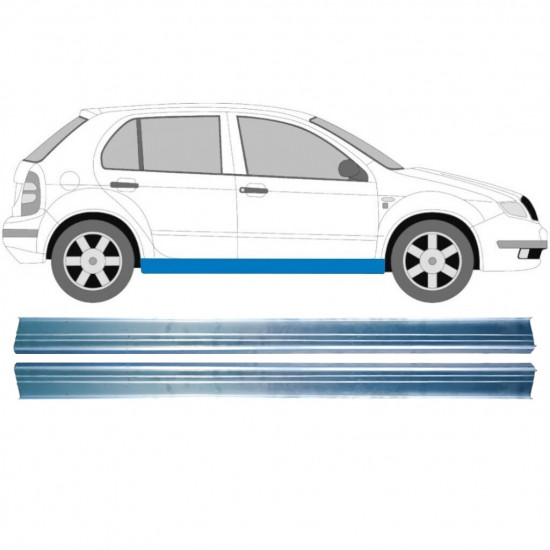 Painel de reparação da soleira para Skoda Fabia 1999-2007 / Esquerda+Direita 9543