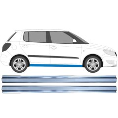 Painel de reparação da soleira para Skoda Fabia II 2007-2015 / Esquerda+Direita / Conjunto 11919