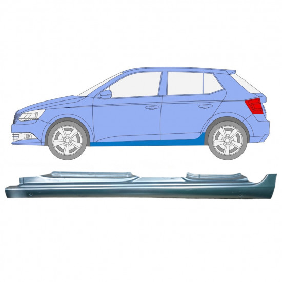 Soleira completa para Skoda Fabia 2014- / Esquerdo 7823