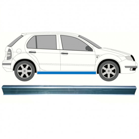 Painel de reparação da soleira para Skoda Fabia 1999-2007 / Esquerda = Direita (simétrico) 8595