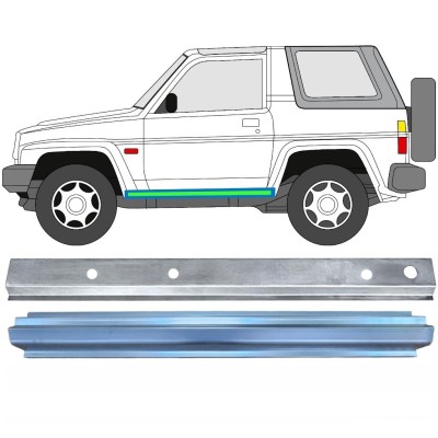 Painel de reparação interna e externa da soleira para Daihatsu Feroza Rocky Fourtrak 1984-1993 / Esquerdo / Conjunto 17014