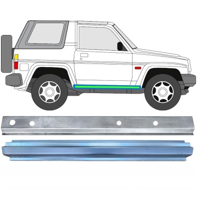 Painel de reparação interna e externa da soleira para Daihatsu Feroza Rocky Fourtrak 1984-1993 / Direito / Conjunto 17013