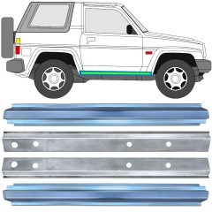 Painel de reparação interna e externa da soleira para Daihatsu Feroza Rocky Fourtrak 1984-1993 / Esquerda+Direita / Conjunto 17015