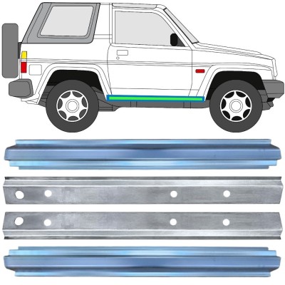 Painel de reparação interna e externa da soleira para Daihatsu Feroza Rocky Fourtrak 1984-1993 / Esquerda+Direita / Conjunto 17015