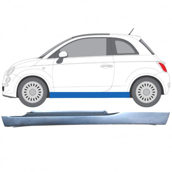 Soleira completa para Fiat 500 2007-2018 / Esquerdo 5055