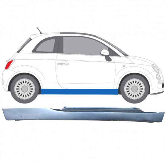 Soleira completa para Fiat 500 2007-2018 / Direito 5051